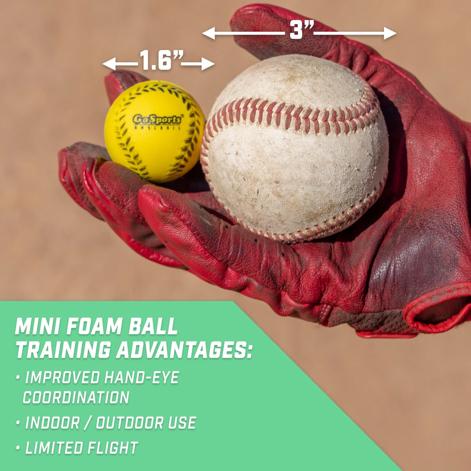 GoSports Mini Foam Baseballs -20 Pack 4 GoSports Mini Foam Baseballs -20 Pack - Image 2