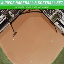 GoSports Baseball & Softball 4-Piece Premium Base Set -Passion Baseball BASB BASES 02 Overhead