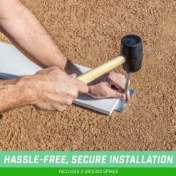 GoSports 24" X 6" Pitching Mound Rubber - Regulation Size -Passion Baseball BASB BASES MOUND 24x6 InUse DR2