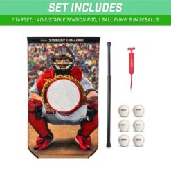 GoSports Strikeout Challenge Baseball Doorway Game -Passion Baseball BASB DH SOC 01 Included