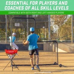 GoSports 7ft X 7ft PRO Baseball & Softball L Screen -Passion Baseball BASB NET LSCREEN PRO InUse E