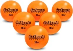 GoSports 3.82" Weighted Training Softballs - 6-Pack