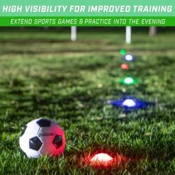 GoSports Modern Light Up Cones - 6 Pack 10 GoSports Modern Light Up Cones - 6 Pack -Passion Baseball CONE LED TRI 6 InUse5