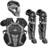 All-Star System7 Axis NOCSAE Youth Catcher's Package -Passion Baseball all star ckcc1216s7x blk 32023.1678040281