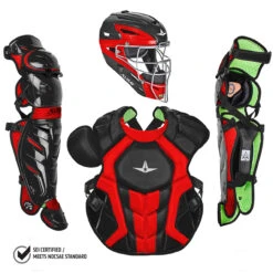 All-Star System7 Axis NOCSAE Adult Baseball Catcher's Package -Passion Baseball all star ckccpro1x bkor 08242.1679475004
