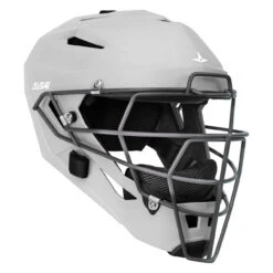 All-Star MVP5 Matte Youth Baseball Catcher's Helmet -Passion Baseball mvp5 wh 01 42895.1677358109