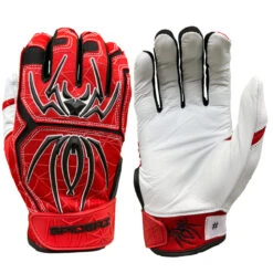 Spiderz 2022 Endite Adult Baseball/Softball Batting Gloves -Passion Baseball spiderz endite 2022 whtblk 34720.1679445975