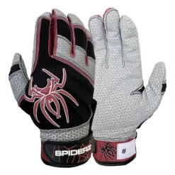 Spiderz PRO Adult Baseball/Softball Batting Gloves -Passion Baseball spiderz pro21 whtred 70371.1679475061