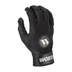 Worth Pro Series Adult Slowpitch Softball Batting Gloves -Passion Baseball wpsp b 88 worth pro sp bk 2 34084.1675545771